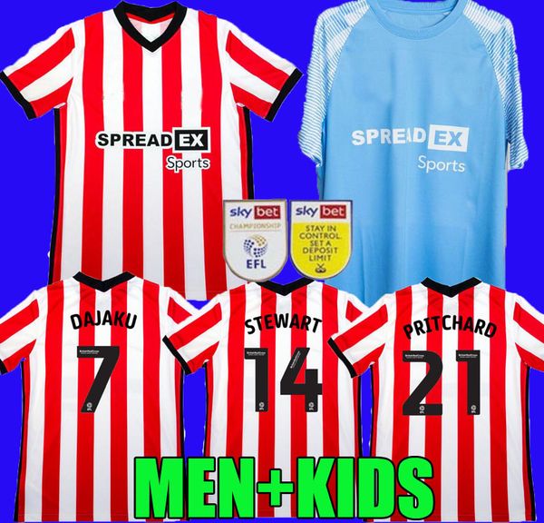 

sunderland 22 23 soccer jerseys home away 2022 2023 camiseta de futbol dajaku embleton broadhead gooch o'nien stewart xhemajli pritchar, Black;yellow