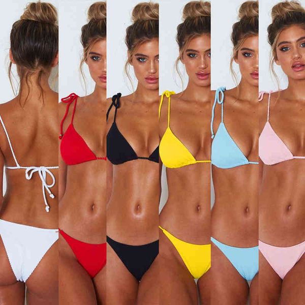 

bikini pit 6-color strap women's swimsuit bikini in, White;black