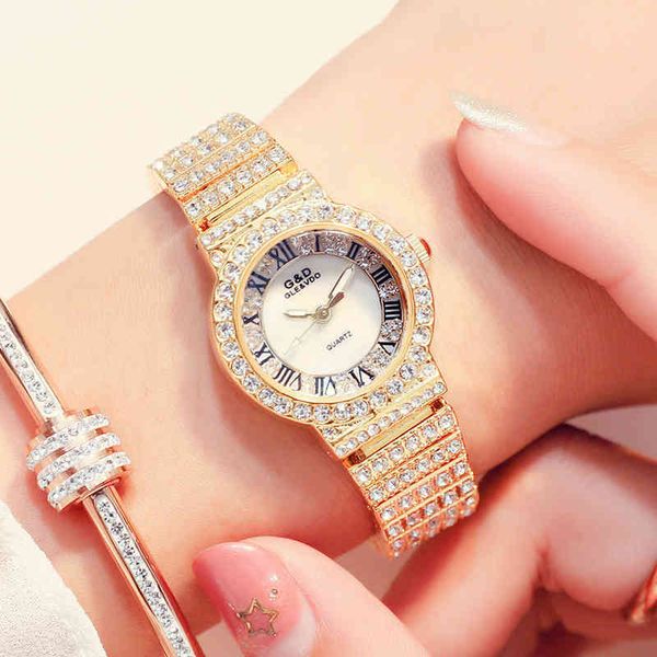 

women luxury brand wrist watch for 2022 diamond drs gold ladi watch waterproof stainls steel clock relogio femininomq8r, Slivery;brown