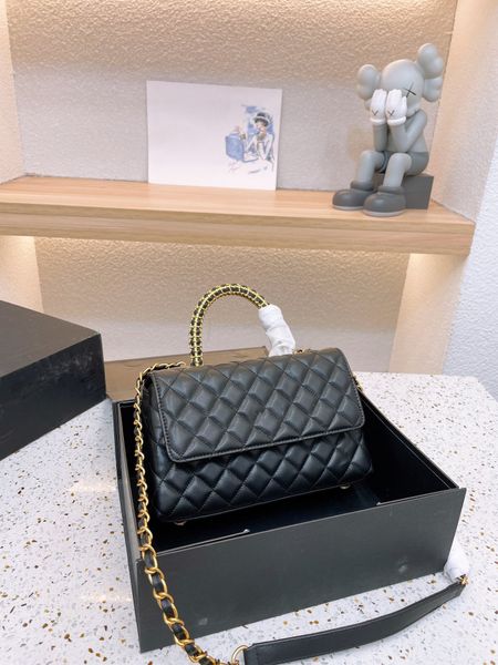 

designers shoulder bag luxury tote purse handbag message bags cluth brand classic genuine leather crossbody handle caviar 25cm gold chain gi
