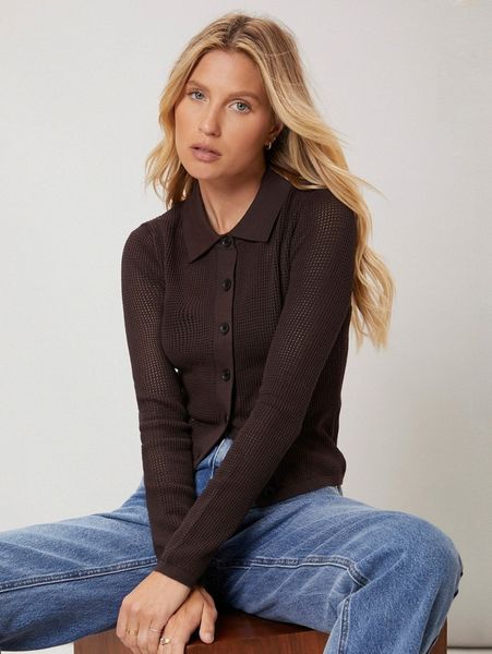 

motf premium viscose openwork knit cardigan s4pa#, White;black
