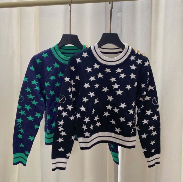 

women's printed knitted sweater round neck retro sweater 628, White;black