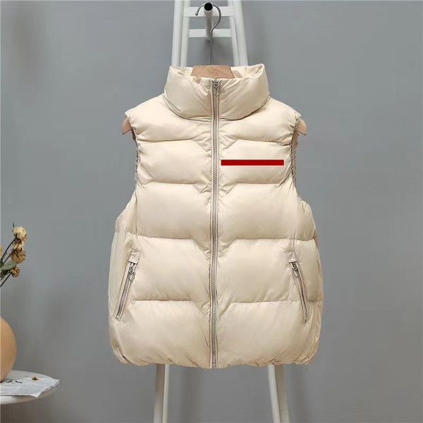 

Womens Vests Down Parkas Jackets Puffy Short Style Slim Coats Sleeveless Woman Outwears Warm Thick Winter Jacket Size S, Red1