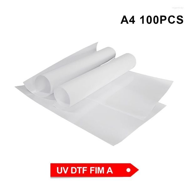 Kits de recarga de tinta A4 UV DTF Film Transfer Stick for Phone Case Telefone Metal Glass Acrylic Print Filmink ROGE22