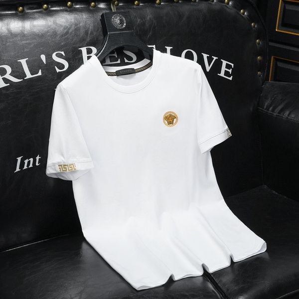 

men's t-shirts designer 2022 summer round neck short sleeve t-shirt men's half bottoming shirt slim fit t-shirt casual clothes, White;black