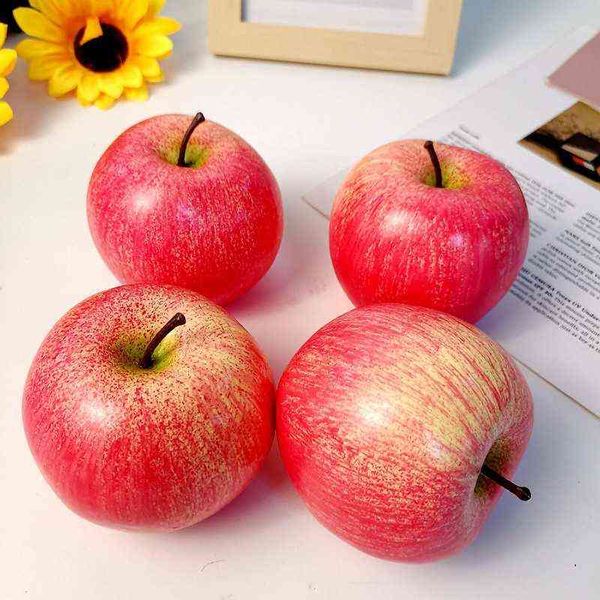 

factory outlet simulated red and yellow apple model foam fake fruit pbetterography props christmas eve decorative decorations toys
