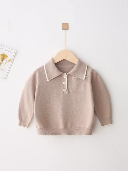 

toddler boys polo neck sweater she01, Blue