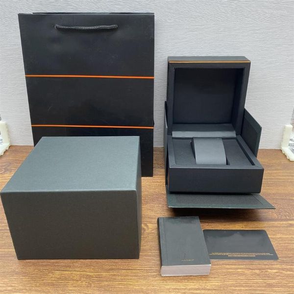 Watch Boxes Cases Fornecedor de fábrica Black Mid com o cartão original de papéis de madeira pode personalizar o Watchatch Caseswatch