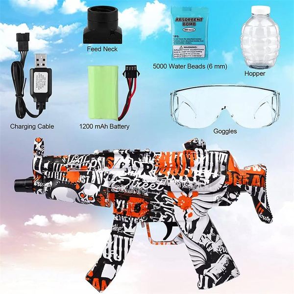 

graffiti electric gun toy high-speed burst soft bullet shooting gel balls one modes mp st606 toys wholesale send by sea