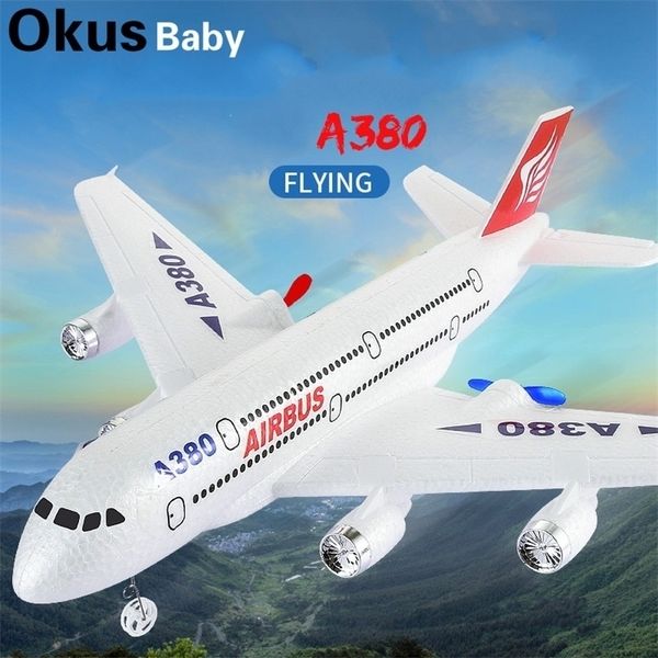 

est airplane airbus a380 toys 2.4g rc fixed wing plane outdoor drone 220525