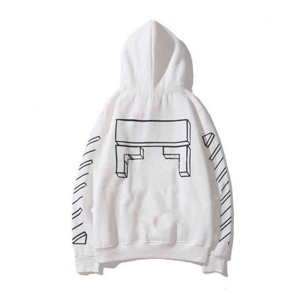 

white loose mens classic sweatshirts fashion brand hoodie designers luxury pullover back oil paint arrow x men women hoodies black jacket 4