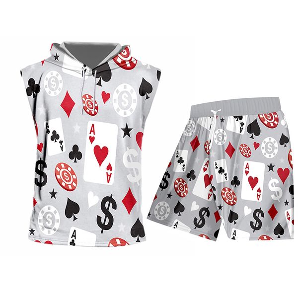 Ogkb harajuku 3d baskılı poker eğlence hip hop hoodies pantolon eşofman setleri adam yenilik sokak giysisi spor giyim damlası 201204