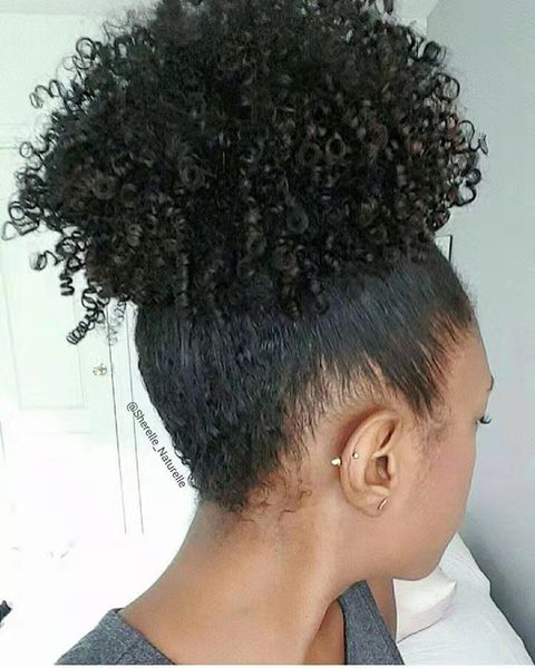 

costume accessories drawstring ponytail clips in hair-extension for black women 14 inches brazilian virgin human hair kinky curly ponytails