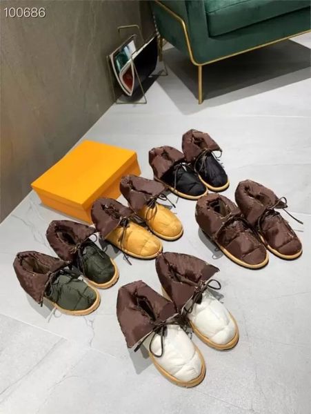 

2022 pillow comfort ankle boot 2021 designer luxury women down snow boots, Black