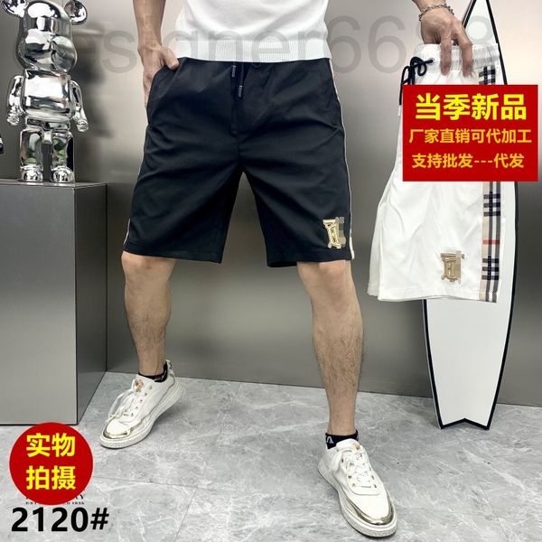 

men's pants designer b fashion brand sports shorts men's summer capris loose middle pants casual beach men pxr1, Black