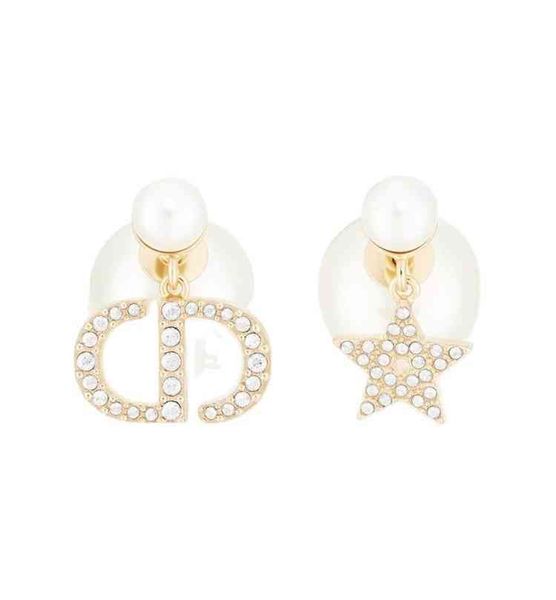 

star size pearl asymmetric earrings female fashion simple jewelry, Silver