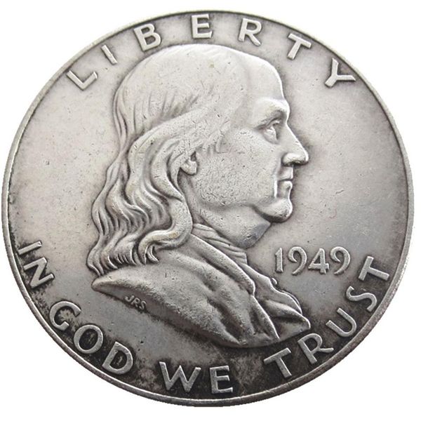 

us 1949psd franklin half dollar craft silver plated copy coin brass ornaments home decoration accessories265q