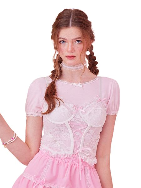 

kawaii lace cami without tee d4iw#, White