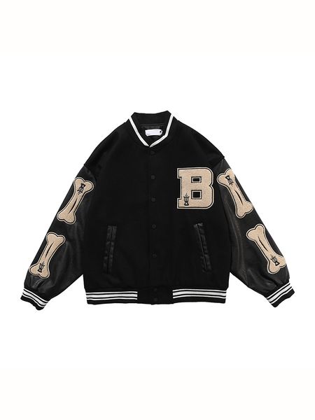 

autumn winter fashion bomber jackets for women streetwear baseball uniform oversized coat jackets and coats loose, Black;brown