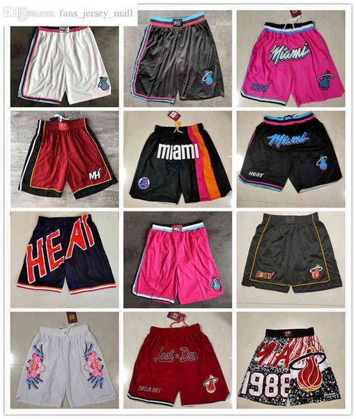 

miami''heat''men retro basketball shorts pocket size s-2xl, White;black