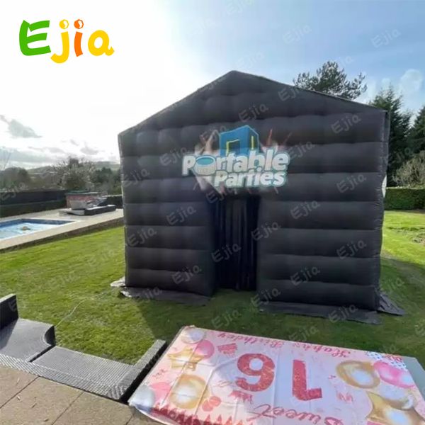 

party activities giant black portable disco mobile inflatable nightclub party tent