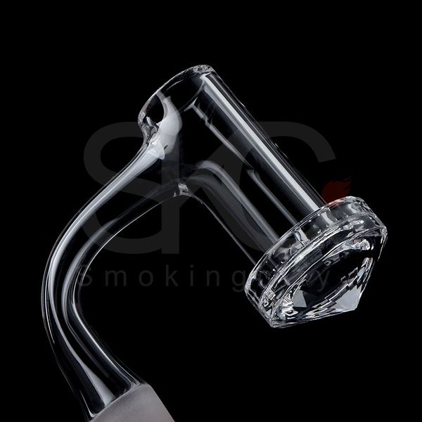 Hookahs Full Weld Diamond Edge Beveled Totalmente soldada Faceted Bottom Quartz Bnagers 14mm Masculino Nials para Dab Rigs Glass Bong Water Tipies