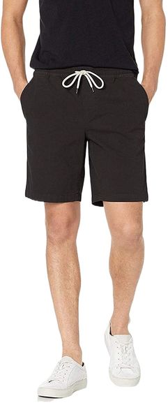 

men's standard 9" inseam pull-on stretch canvas short w31o#, White;black