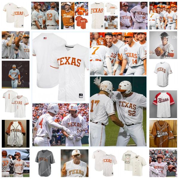 

2022 ncaa texas longhorns stitched college baseball jersey zane morehouse caden noah travis sthele aaron nixon alec grossman coy cobb marcus, Black
