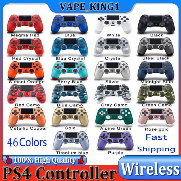 

46 colors in stock wireless bluetooth controller for ps4 vibration joystick gamepad game controller for ps4 play station with retail box