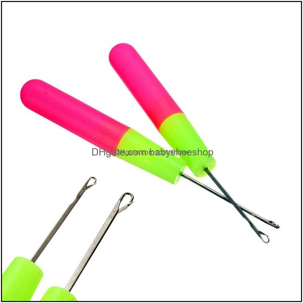 

plastic crochet braid needle feather hair extension tools wig hook threader knitting needles drop delivery 2021 accessories products pgxkl, Silver