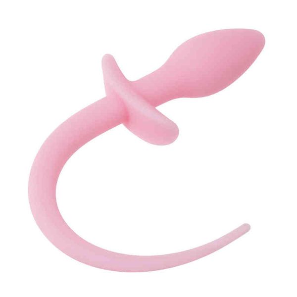 Nxy Anal Toys Luminous Anal Plug Silicone Dog Tail SM Fun Appliance Muse Muse Muse Muse Muse Muse Musting Toy Supplies 220528