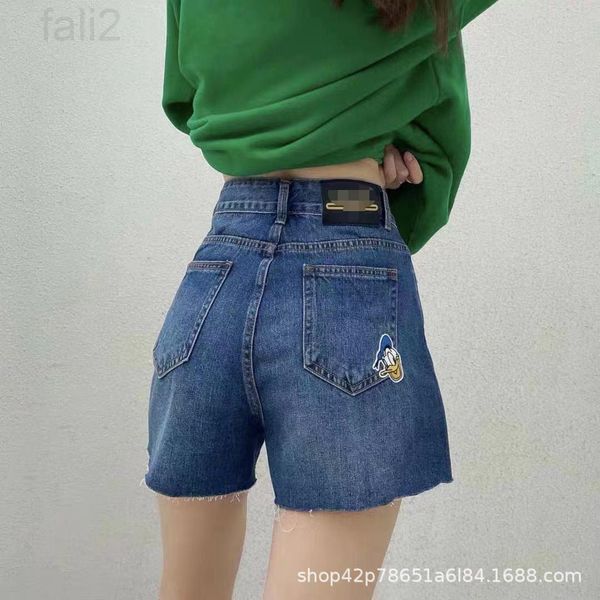 

women's jeans designer g family duckling denim shorts 21 new summer a-word denim short handsome versatile women's pants hl0i, Blue
