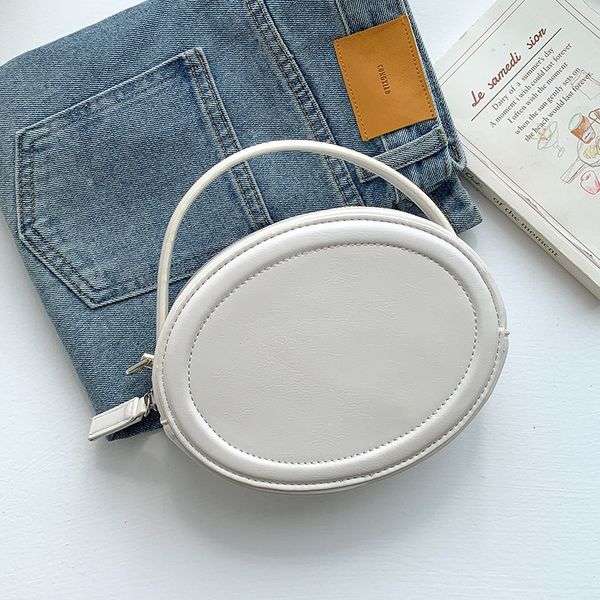 

designer bag shoulder small round bag with versatile and solid color 19cm