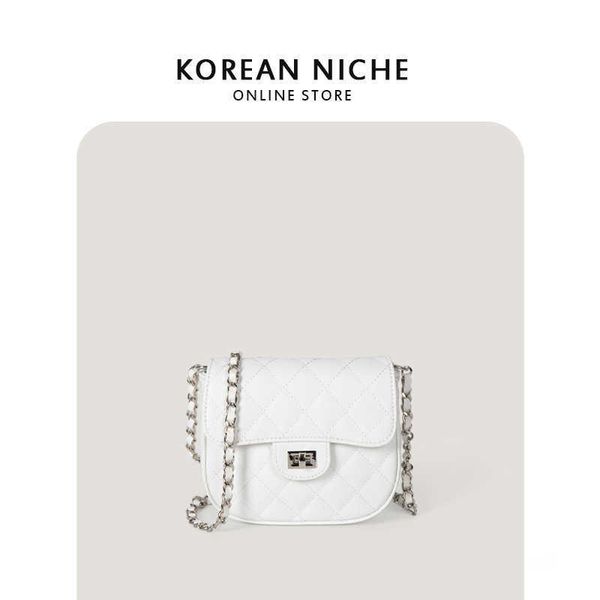 

bag women's bag 2022 new minority design rhombic lattice embroidered thread chain fashion buckle messenger single shoulder small square