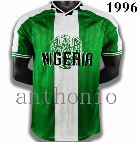 1996 nigeriade RETRO FUTEBOL JERSEYS OKOCHA KANU OLISEH DOSU MAILLOT DE FOOT KITS FUTBOL Jersey Home 1998 CAMISA CAMISETAS AWAY FUTEBOL Camisas TAMANHO S-XXL KIT Tailândia