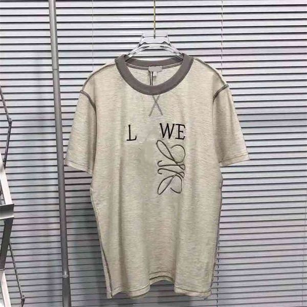 

66% off new spring and summer fashion luojia chest three dimensional embroidery beige gentle simple casual couple short sleeves, White
