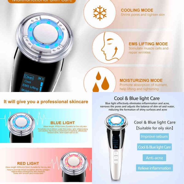 

nxy face care devices ems cool facial massager led pn light therapy skin care tool device face lifting tighten sonic massage beauty machine