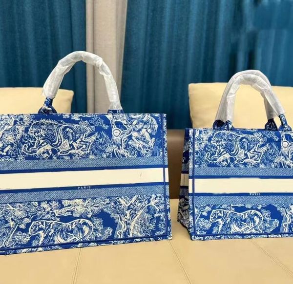 

women oversize design shopping bag 41cm multicolor embroidery canvas tote bags handle totes womens luxurious handbags party lady handbag