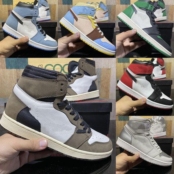 

size 14 15 16 og 2022 jumpman 1 basketball shoes women mens 1s trainers high og hyper royal neutral grey prototype shadow 2.0 obsidian dark, Black