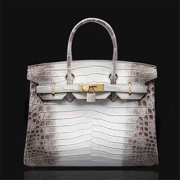 

designer herme handbags thai pure crocodile skin women's bag leather himalayan white style luxury birkiin have mhyt