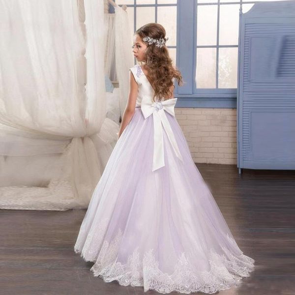 Abiti da ragazza Glitz Pageant For Little Princess Vestido De Daminha A-Line Puffy Flower Girl WeddingGirl's