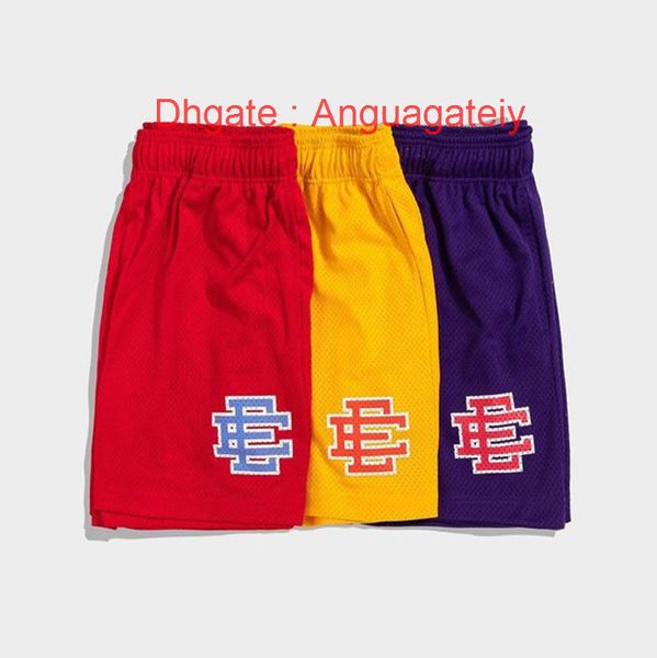 

casual ee men's fashion shorts brand eric emanuel classic basic short new york city skyline men women fitness sports pants summer gym m, White;black