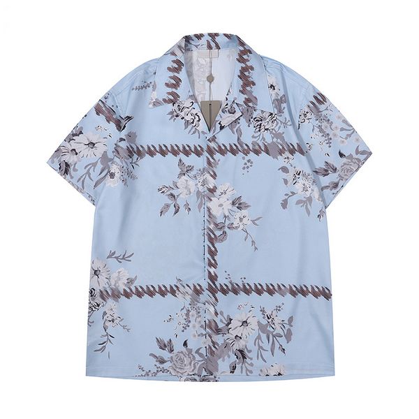 

luxury designer shirts mens flower hawaii silk bowlin abstract printed shirt men women casua hawai button lapel breasted desiger cardigan c, White;black