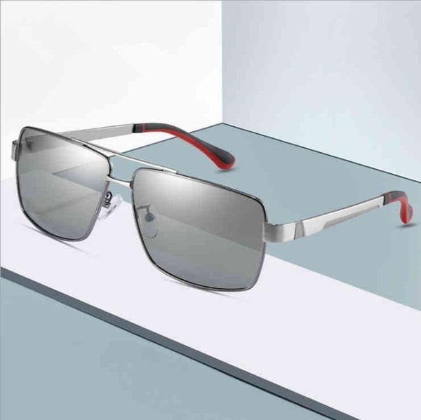 

sunglasses new polarizing color changing men's large frame fashion sun driving sun 8712, White;black