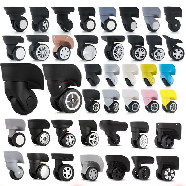 

trolley luggage trunk caster accessories wheel pulley password suitcase luggage box universal wheel replacement repair part 220610, Black