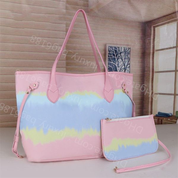 

5a luxury 2pcs women handbags ladies designer composite bags lady clutch bag shoulder tote female purse wallet handbag mother and child pack
