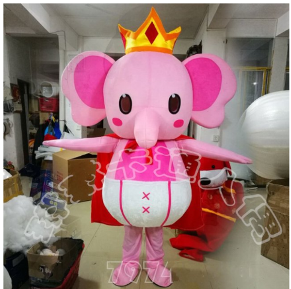 

mascot doll costume elephant mascot costumes for adults party costumes fancy animal character mascot dress amusement park outfit, Red;yellow