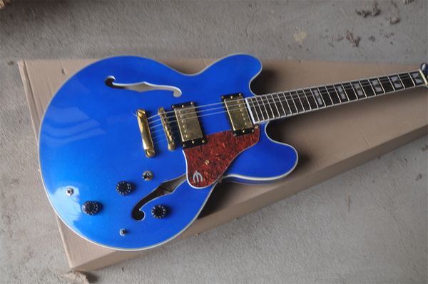 Blue 335 Jazz Six String Elektro Gitar Çeşitli gitarları özelleştirebiliriz