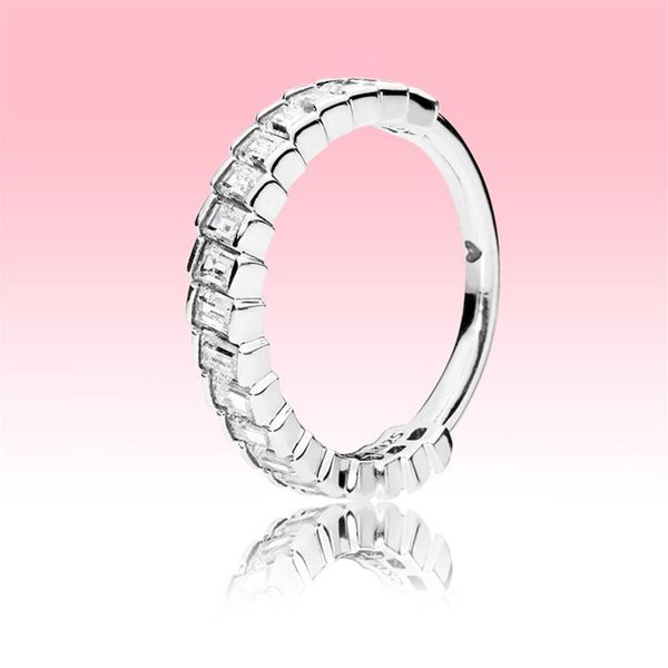 

new sparkling ice cube ring wedding ring crystal jewelry for pandora 925 sterling silver rings with original box for women girls230j, Slivery;golden