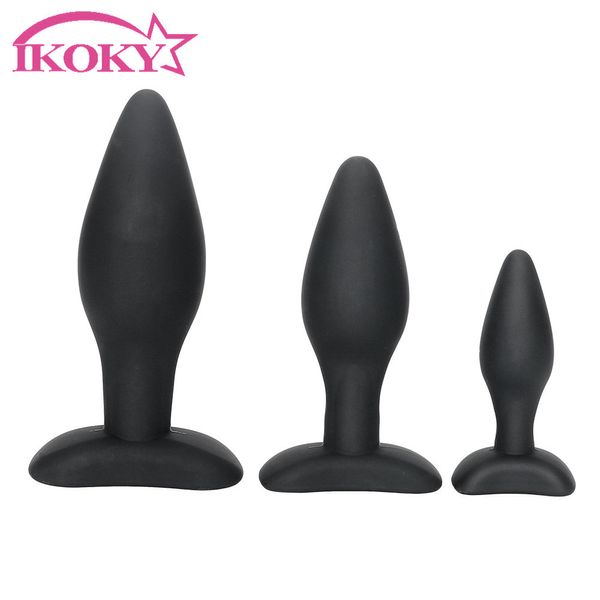 Ikoky 3pcs/Set Butt Plug S/M/L Erotikspielzeug Prostata Massagebaste Erwachsene Produkte Anal Trainer sexy für Männer Frauen schwul